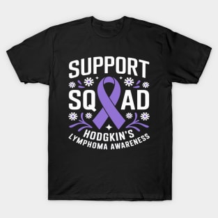 Groovy Support Squad Hodgkins Lymphoma Lavender Ribbon T-Shirt